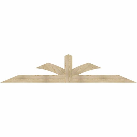Ekena Millwork Richland Rough Sawn Timber Gable Bracket, Douglas Fir, 108"W x 22"H x 4"D x 6"F, 5/12 Pitch GBW108X22X0406RIC00RDF